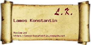 Lamos Konstantin névjegykártya